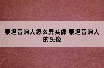 泰坦音响人怎么弄头像 泰坦音响人的头像